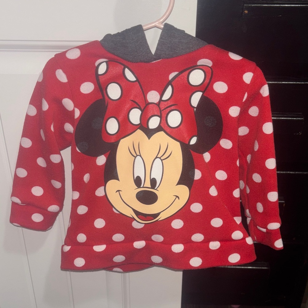 Disney Minnie Mouse Red and White Polka Dot Hoodie